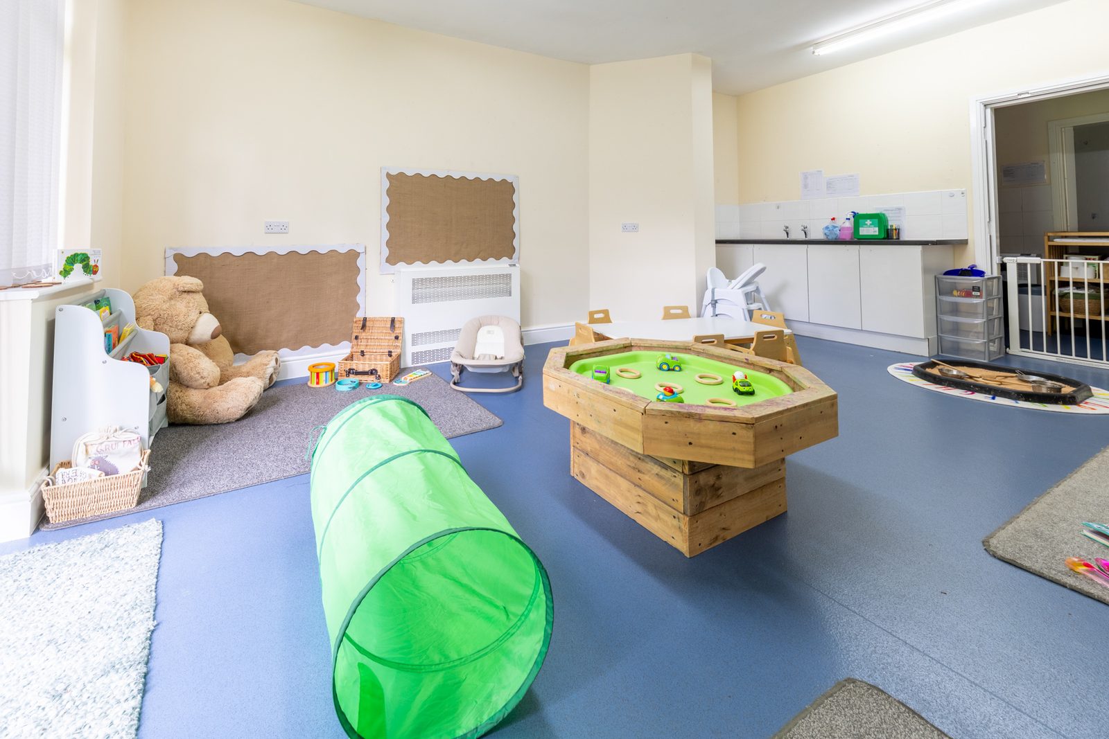 Our Hedgehogs room, set up for the day